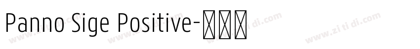 Panno Sige Positive字体转换